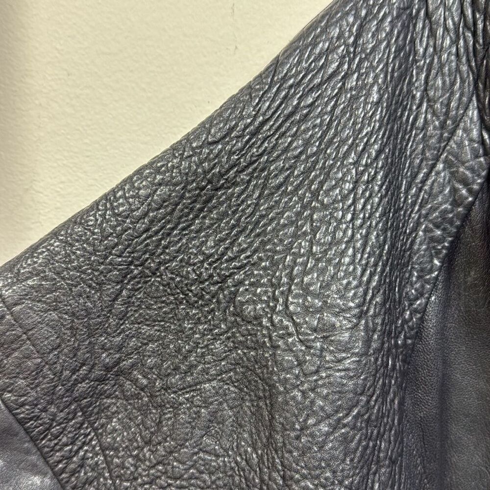 (P2) F.ORTIZ, creation Vintage 80s goatskin jacket in black oversized - Picture 11 of 15
